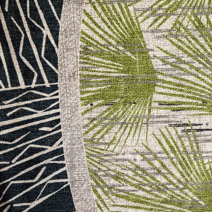 Mahana Beach Loulu Tree Skirt In Black and Green Print Close Up