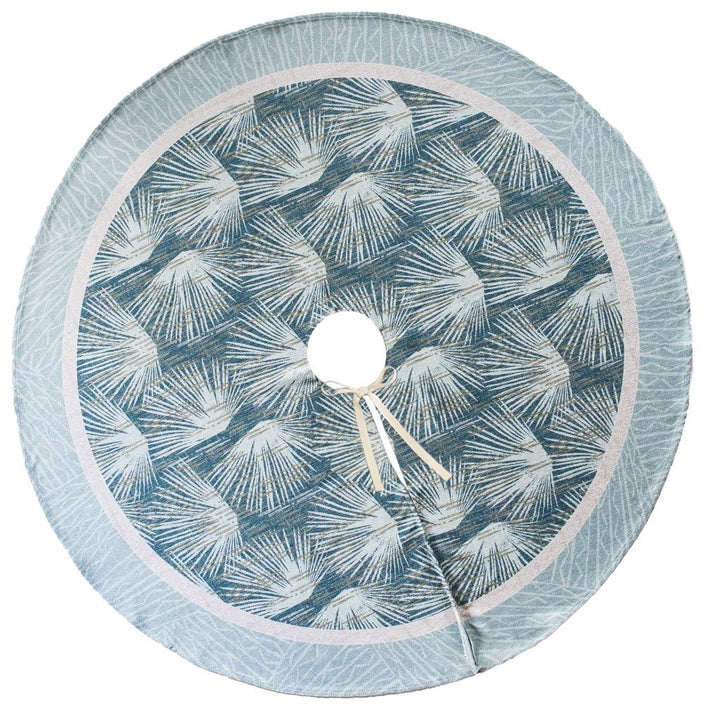 Lanikai Loulu Tree Skirt In Blue on a White Background