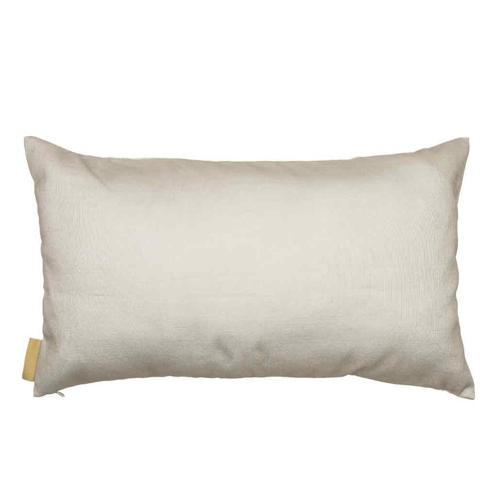 Back of Ivory & Taupe Nahenahe Lumbar Pillowcase