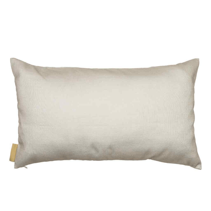 Back of Ivory & Taupe Nahenahe Lumbar Pillowcase