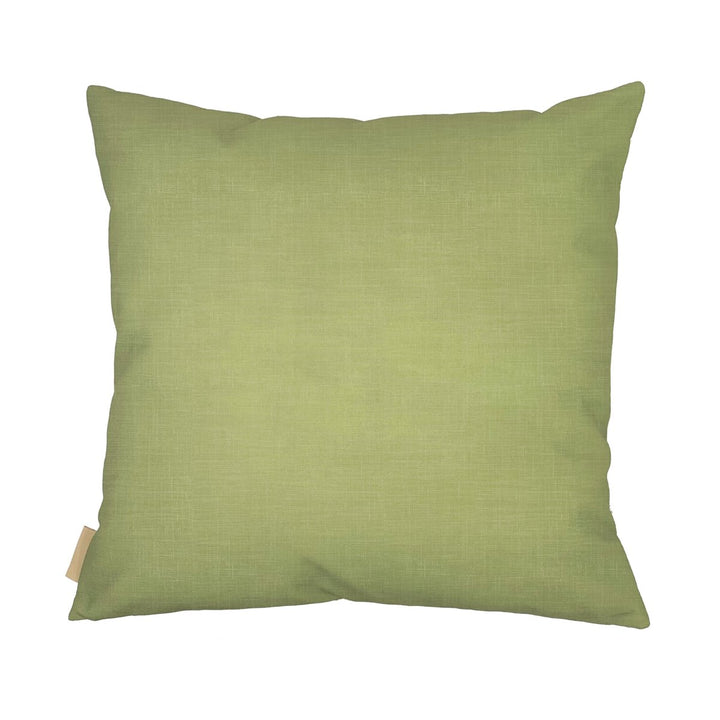 Backside View of Aloe and Ivory Nahenahe Square Pillowcase On a White Background
