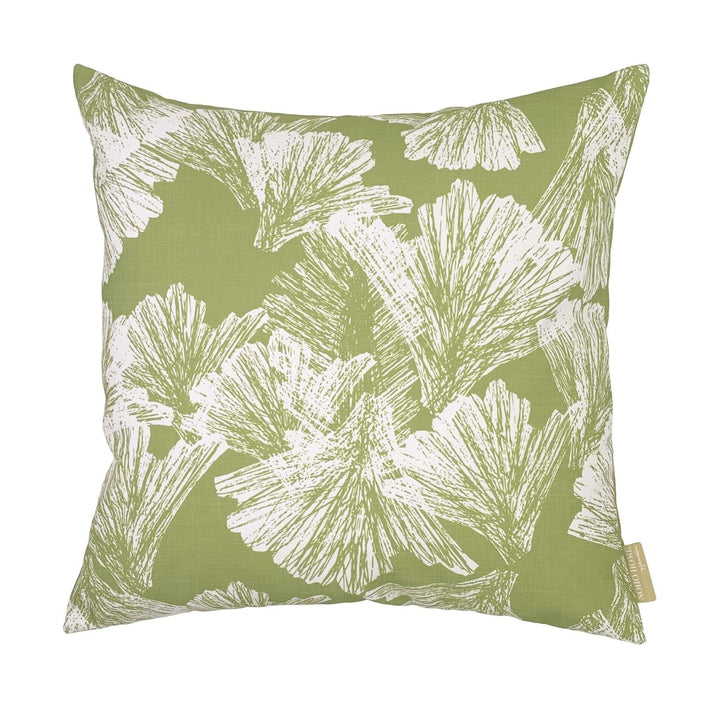 Aloe and Ivory Nahenahe Square Pillowcase Front Side On a White Background