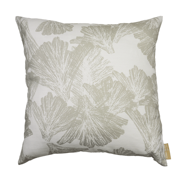 Front Side Ivory and Beige Nahenahe Square Pillowcase ON a White Background