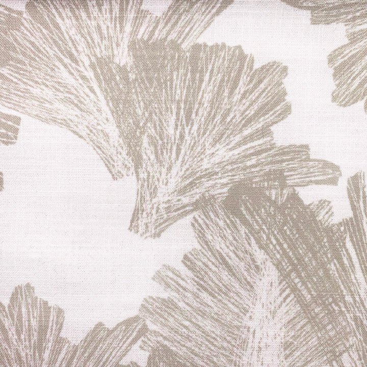 Taupe and Ivory Nahenahe Square Pillowcase Closeup of Hawaiian Print