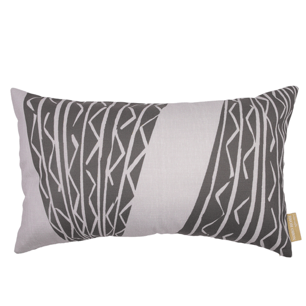 Stone and Light Gray Niho Kila Lumbar Pillowcase