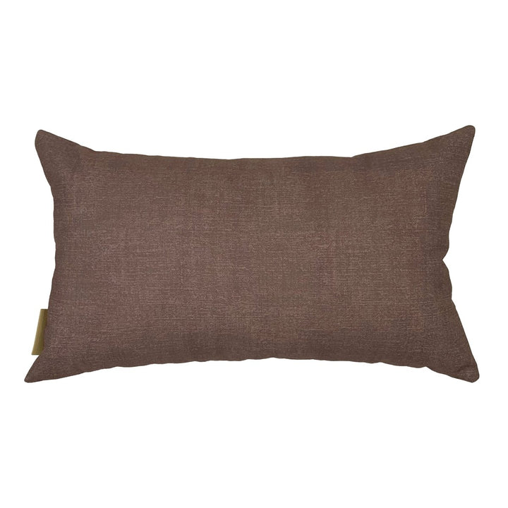 Backside Brown Niho Lumbar Pillowcase On a White Background