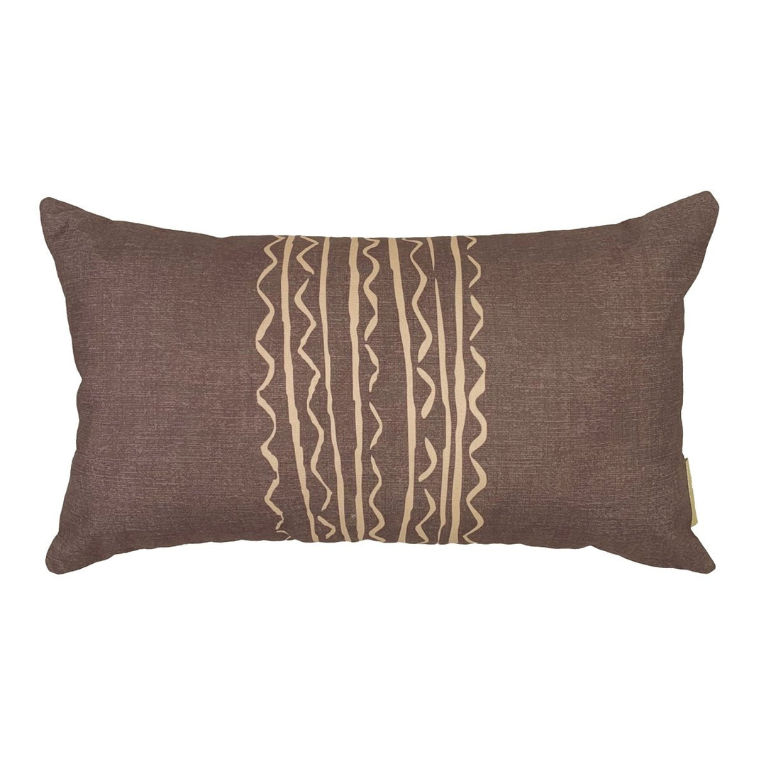 Brown Niho Lumbar Pillowcase Front Side On a White Background