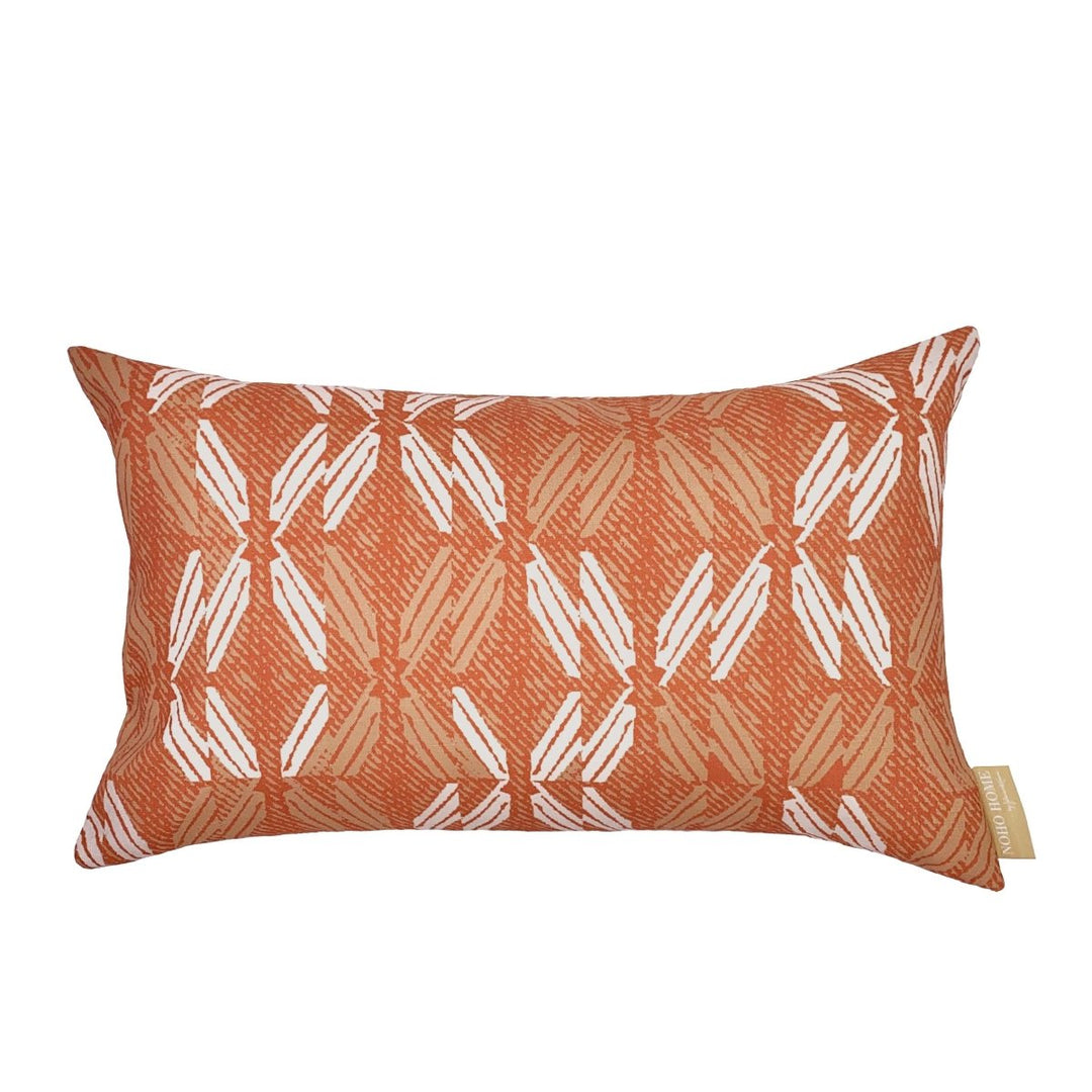 Sunset Peʻa Lumbar Pillowcase against a white background