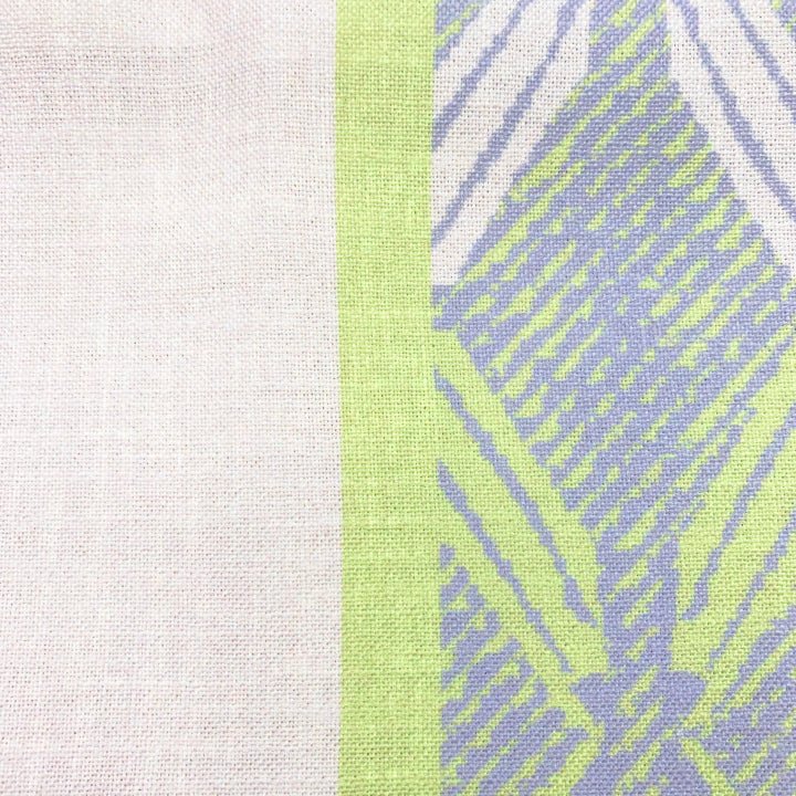 Close-up Celery & Light Blue Peʻa Stripe Lumbar Pillowcase