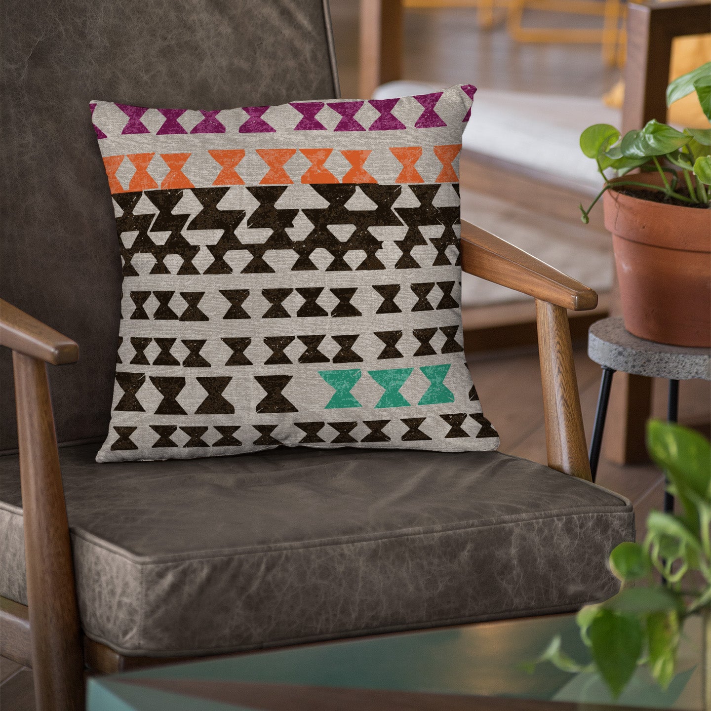 Multicolor Kāpili Square Pillowcase
