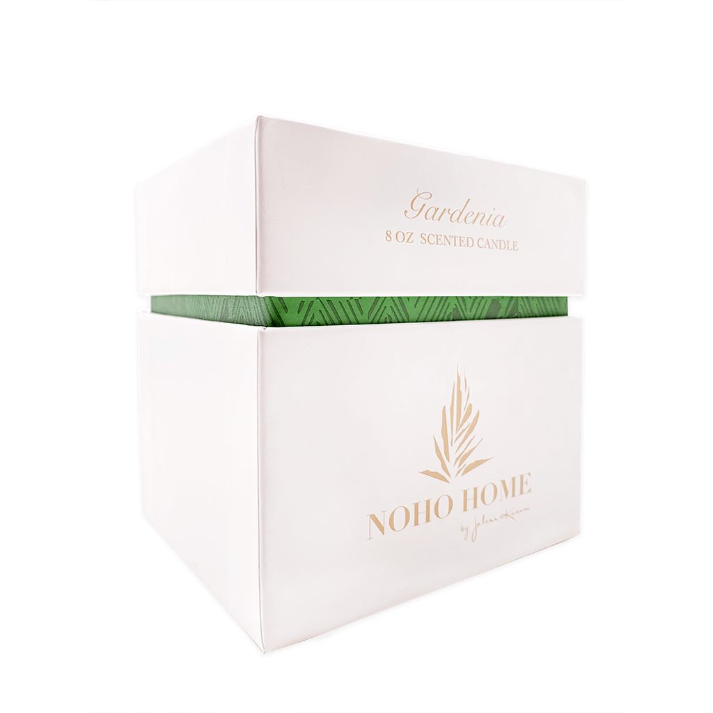 Gardenia Scent Soy Candle box display