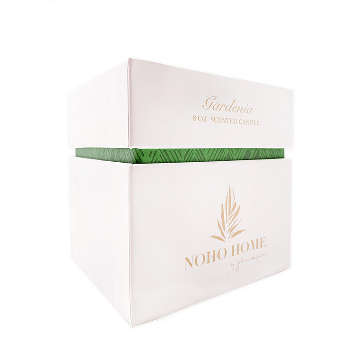 Gardenia Scent Soy Candle box display