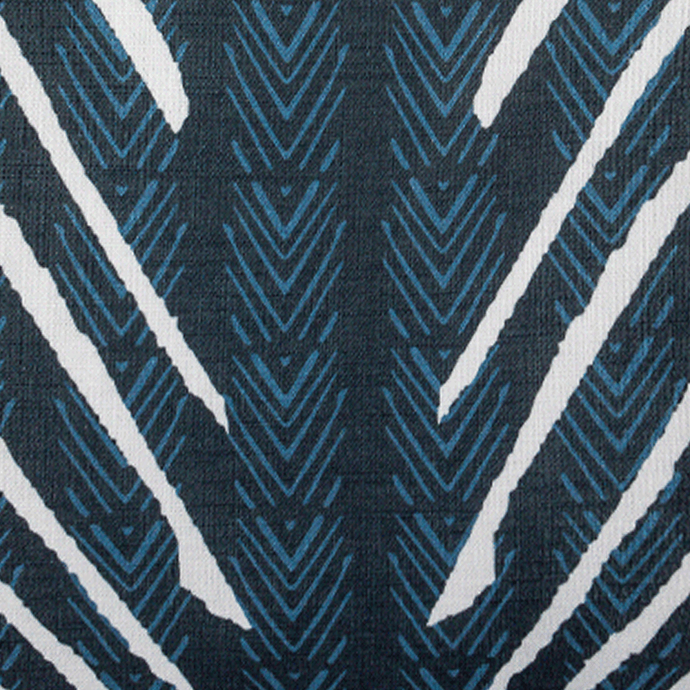 Close-up of Ivory and Black Tiki Square Print